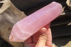 Polished Double Terminated Rose Quartz Points x 2 From Madagascar - Toprock Gemstones and Minerals 