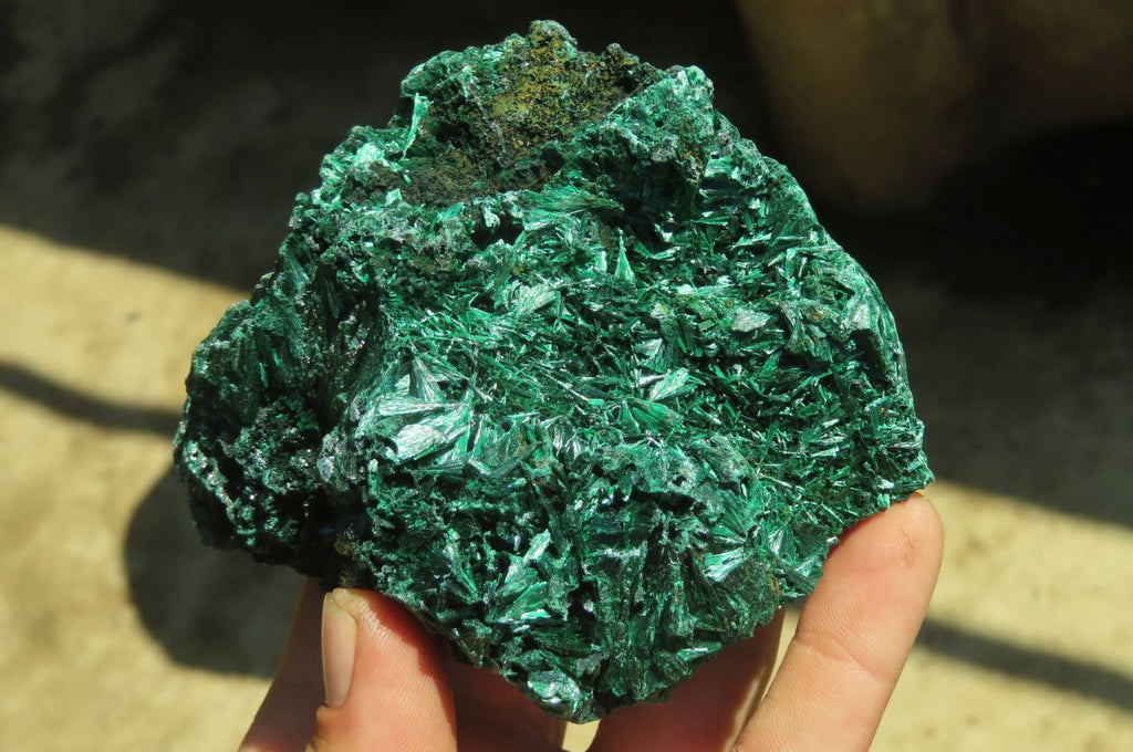 Natural Silky Malachite Specimens x 3 From Kasompe, Congo - Toprock Gemstones and Minerals 