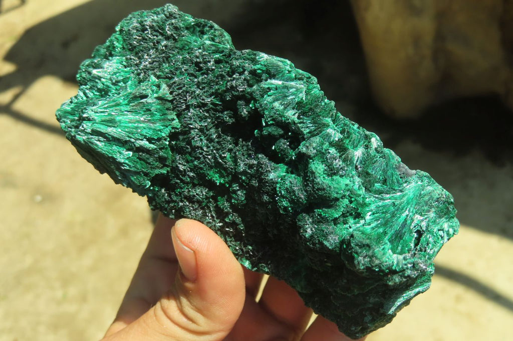 Natural Silky Malachite Specimens x 3 From Kasompe, Congo - Toprock Gemstones and Minerals 