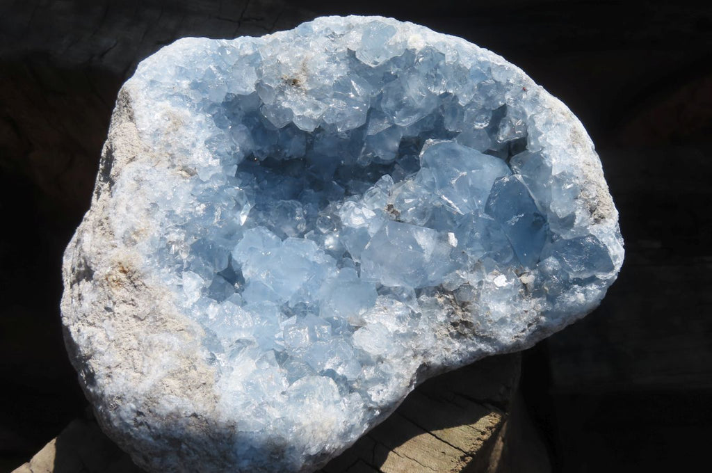 Natural Celestite Geode Specimen x 1 From Sakoany, Madagascar - Toprock Gemstones and Minerals 