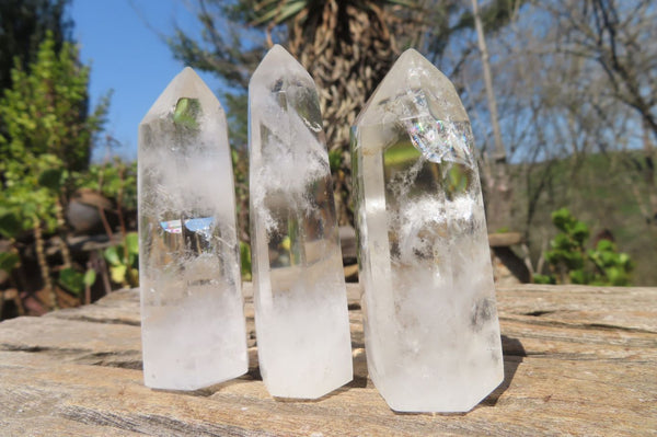 Polished Clear Quartz Points x 12 From Madagascar - Toprock Gemstones and Minerals 