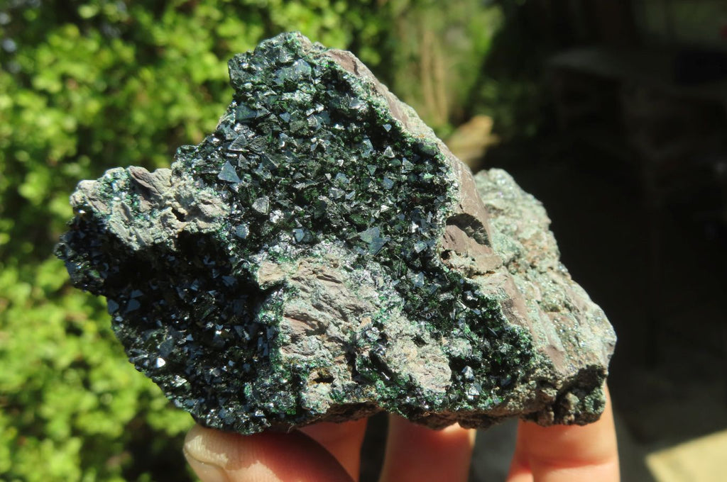 Natural Libethenite Crystals On Dolomite Matrix Specimens x 4 From Shituru, Congo - Toprock Gemstones and Minerals 