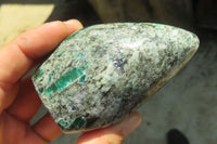 Polished Rare Emerald Mica In Matrix Standing Free Forms x 4 From Mutoko, Zimbabwe - Toprock Gemstones and Minerals 