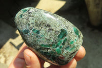 Polished Rare Emerald Mica In Matrix Standing Free Forms x 4 From Mutoko, Zimbabwe - Toprock Gemstones and Minerals 