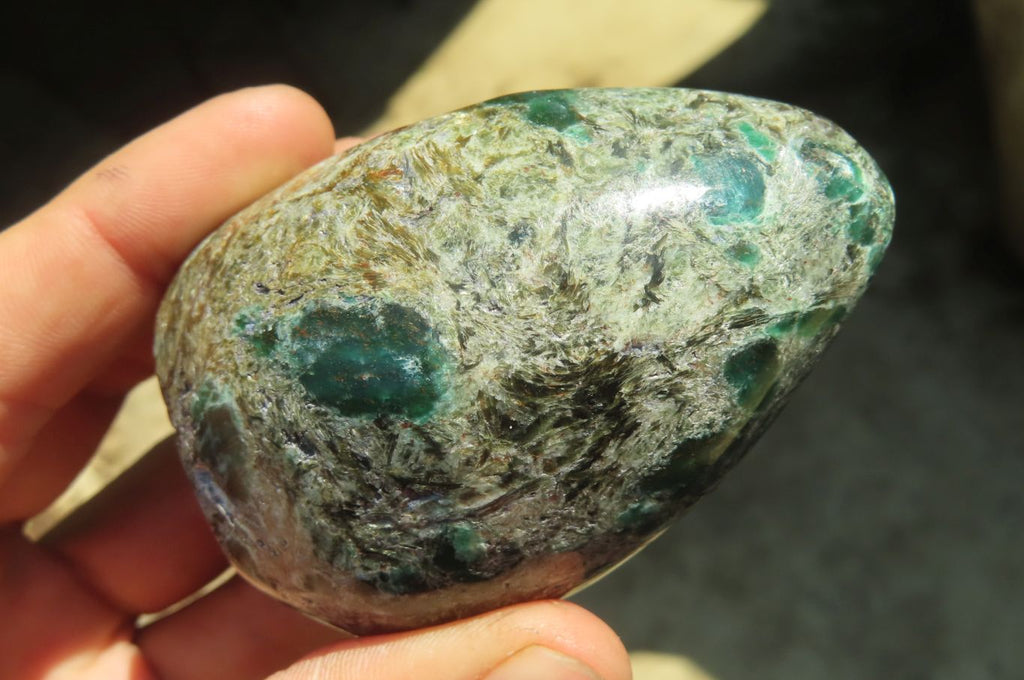 Polished Rare Emerald Mica In Matrix Standing Free Forms x 4 From Mutoko, Zimbabwe - Toprock Gemstones and Minerals 