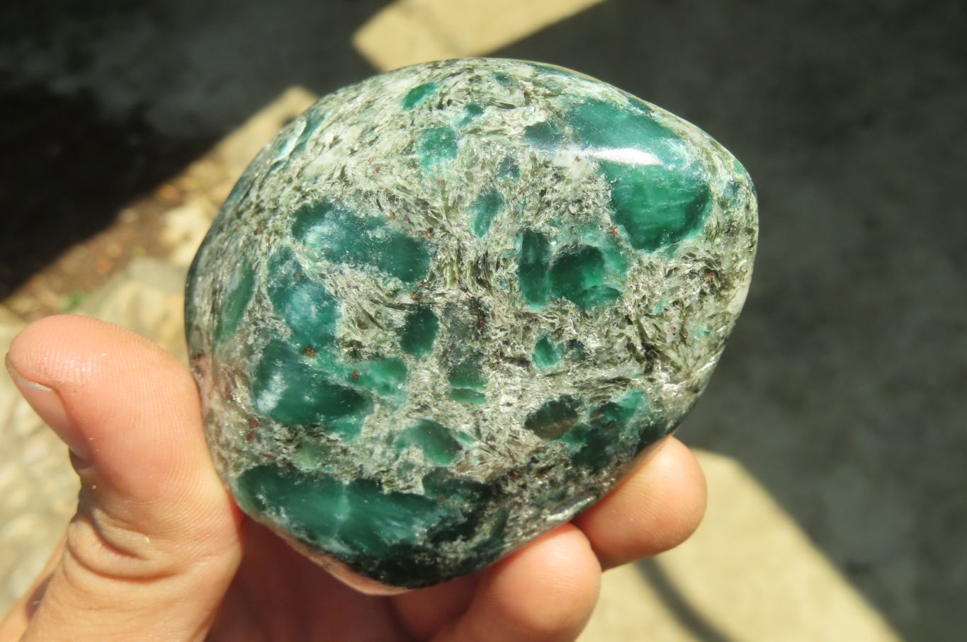 Polished Rare Emerald Mica In Matrix Standing Free Forms x 4 From Mutoko, Zimbabwe - Toprock Gemstones and Minerals 