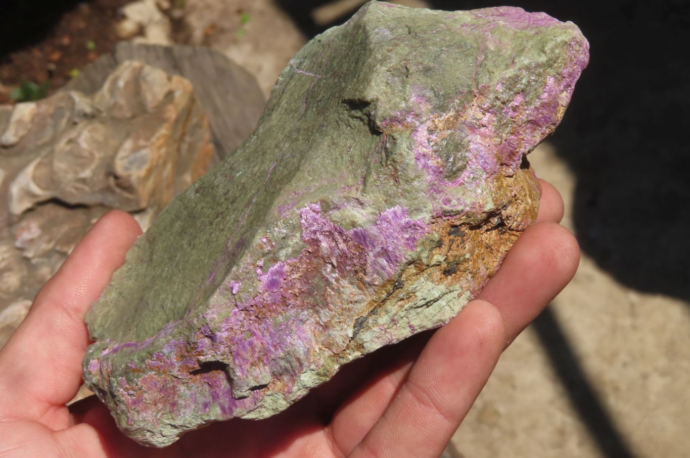 Natural Stichtite Cobbed Specimens x 3 From Barberton, South Africa - Toprock Gemstones and Minerals 