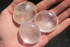 Polished Rock Crystal Quartz Palm Stones x 12 From Madagascar - Toprock Gemstones and Minerals 