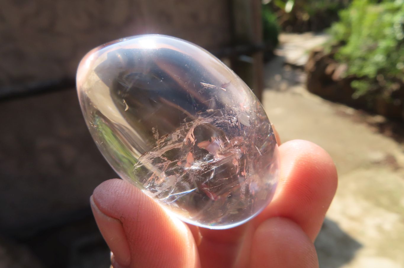 Polished Rock Crystal Quartz Palm Stones x 12 From Madagascar - Toprock Gemstones and Minerals 