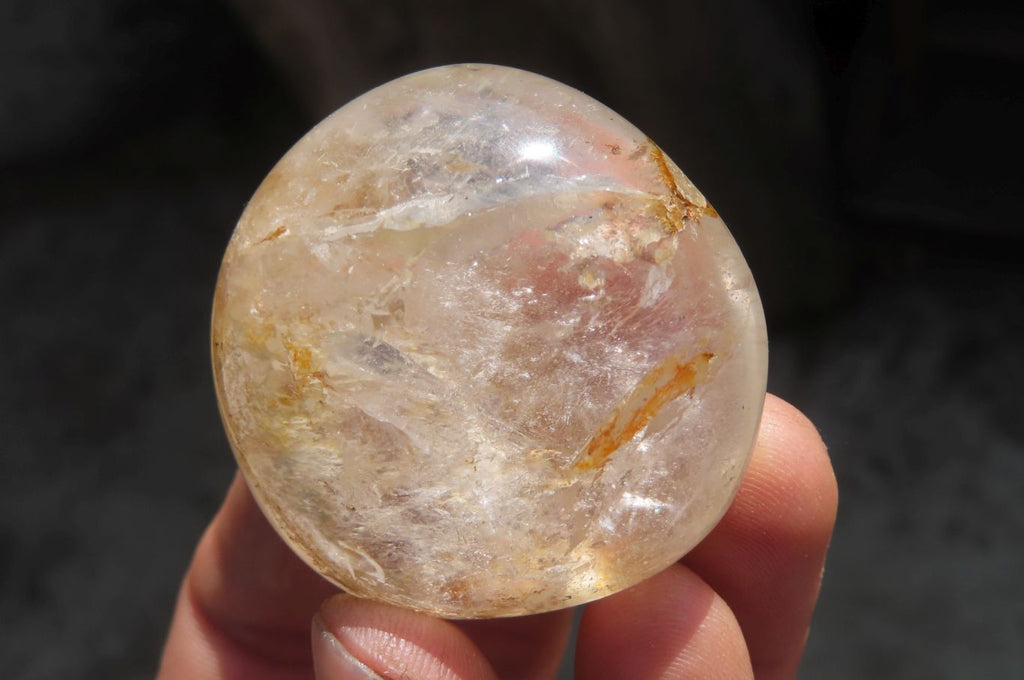 Polished Rock Crystal Quartz Palm Stones x 12 From Madagascar - Toprock Gemstones and Minerals 