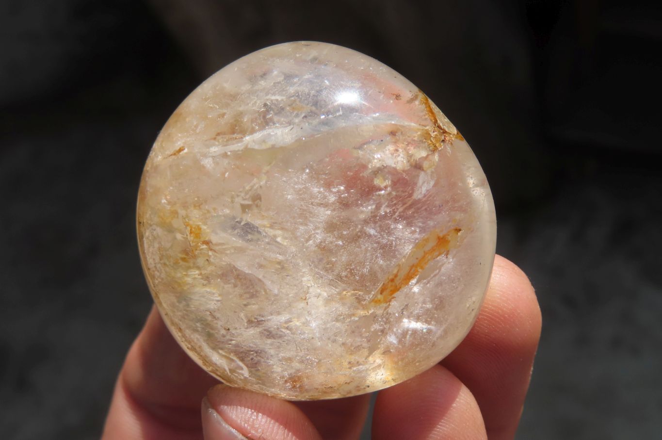 Polished Rock Crystal Quartz Palm Stones x 12 From Madagascar - Toprock Gemstones and Minerals 