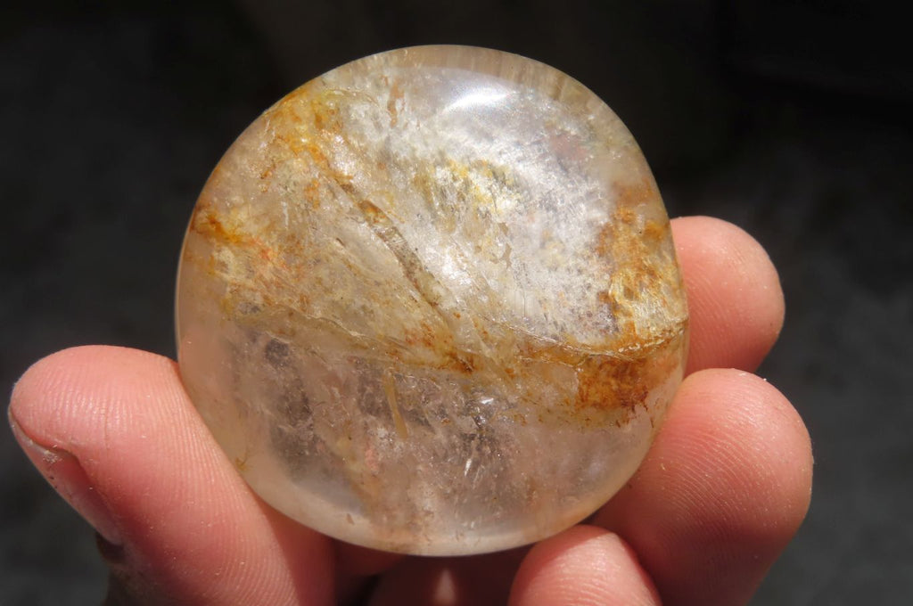 Polished Rock Crystal Quartz Palm Stones x 12 From Madagascar - Toprock Gemstones and Minerals 