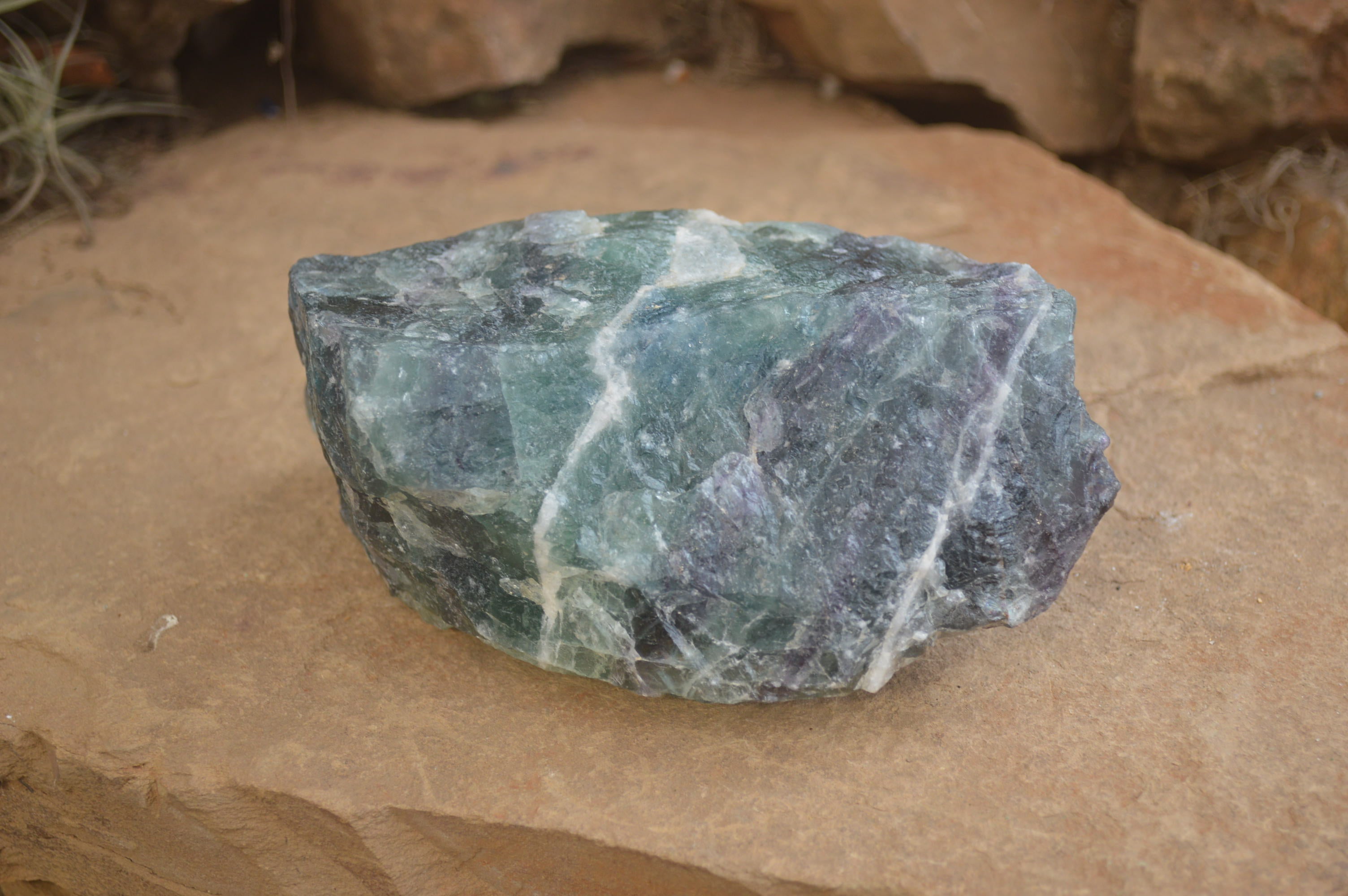 Natural Watermelon Fluorite Cobbed Specimens x 3 From Uis, Namibia - Toprock Gemstones and Minerals 