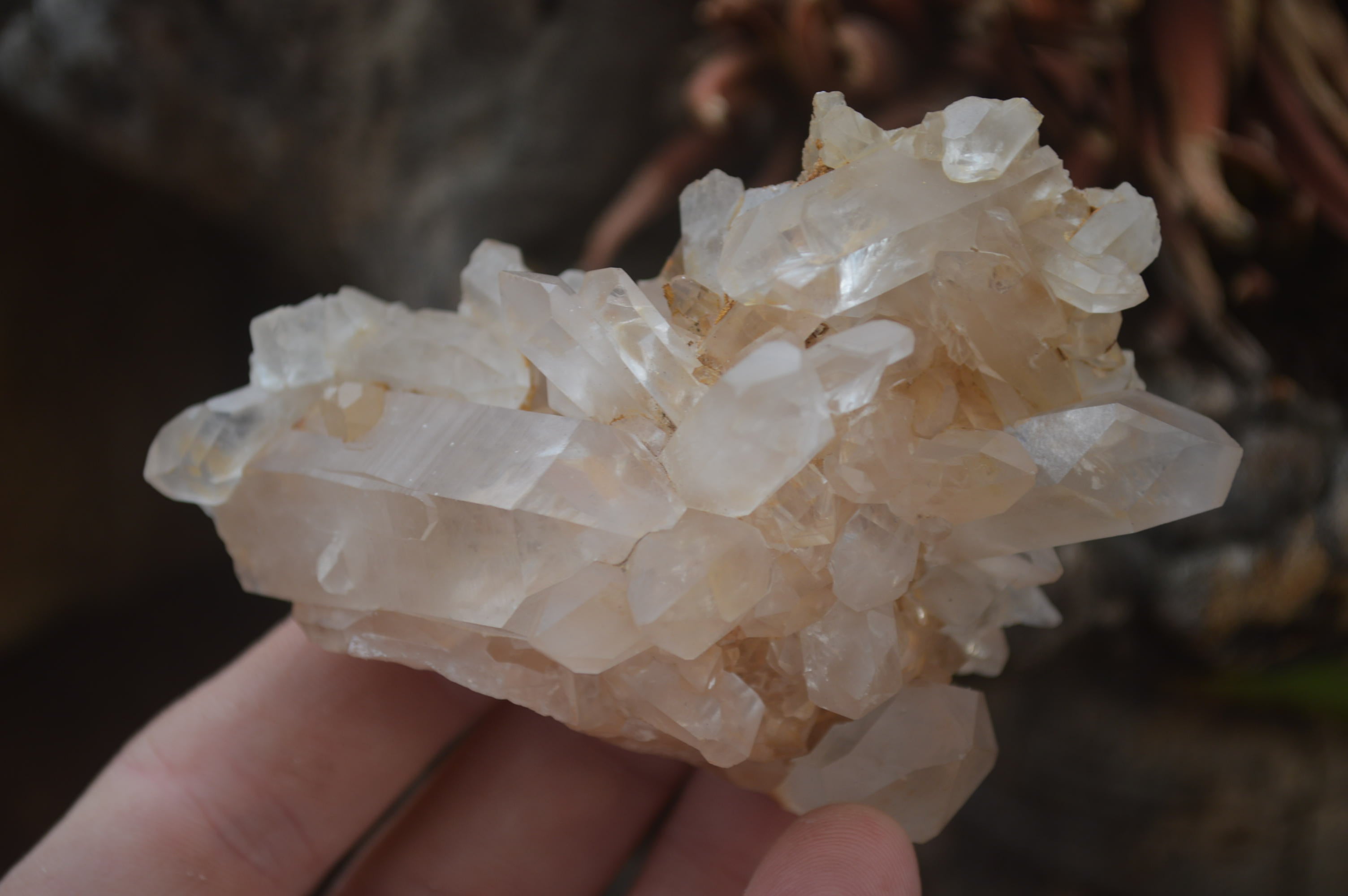 Natural Clear Quartz Crystal Clusters x 12 From Madagascar - Toprock Gemstones and Minerals 