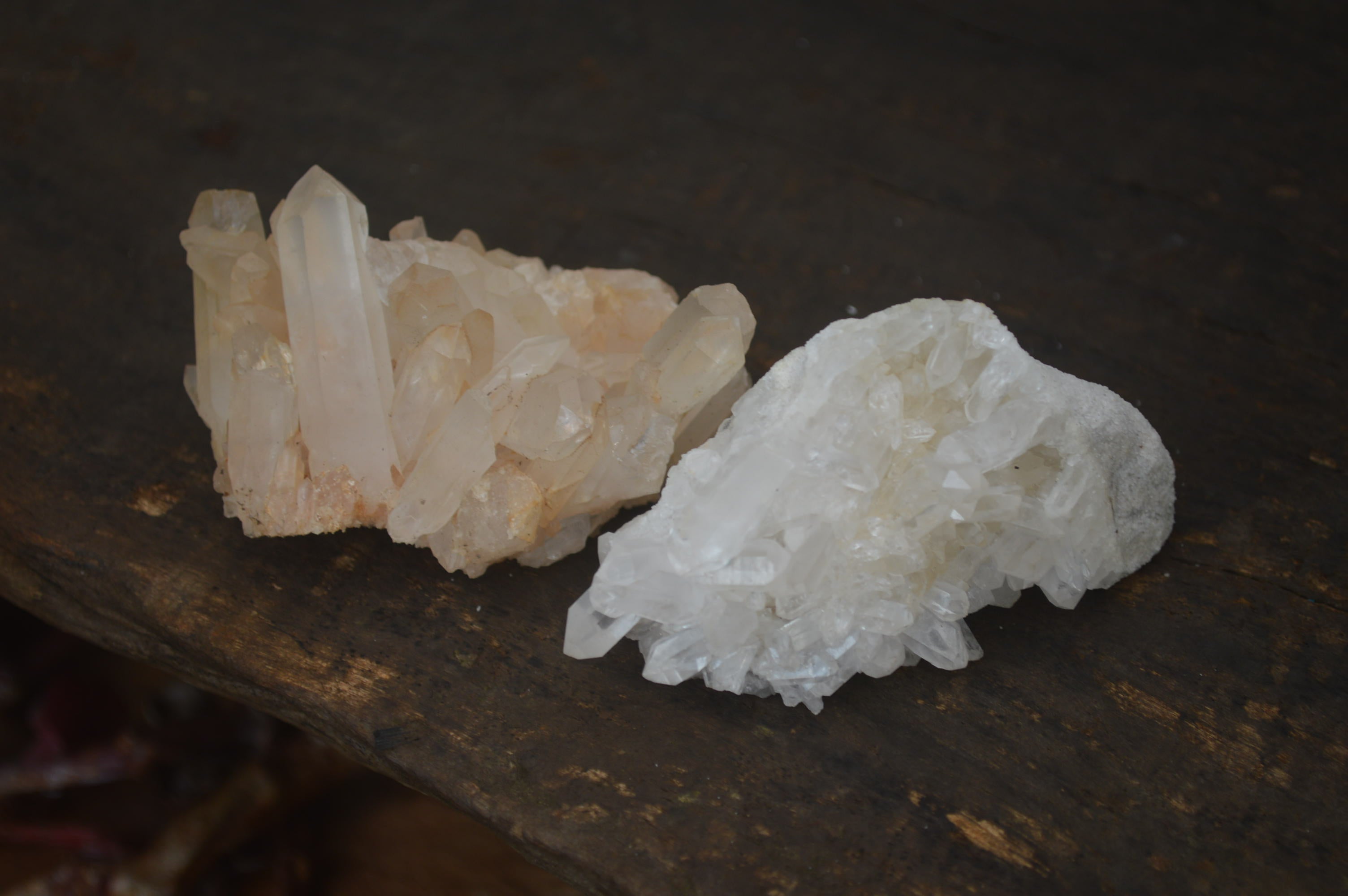 Natural Clear Quartz Crystal Clusters x 12 From Madagascar - Toprock Gemstones and Minerals 