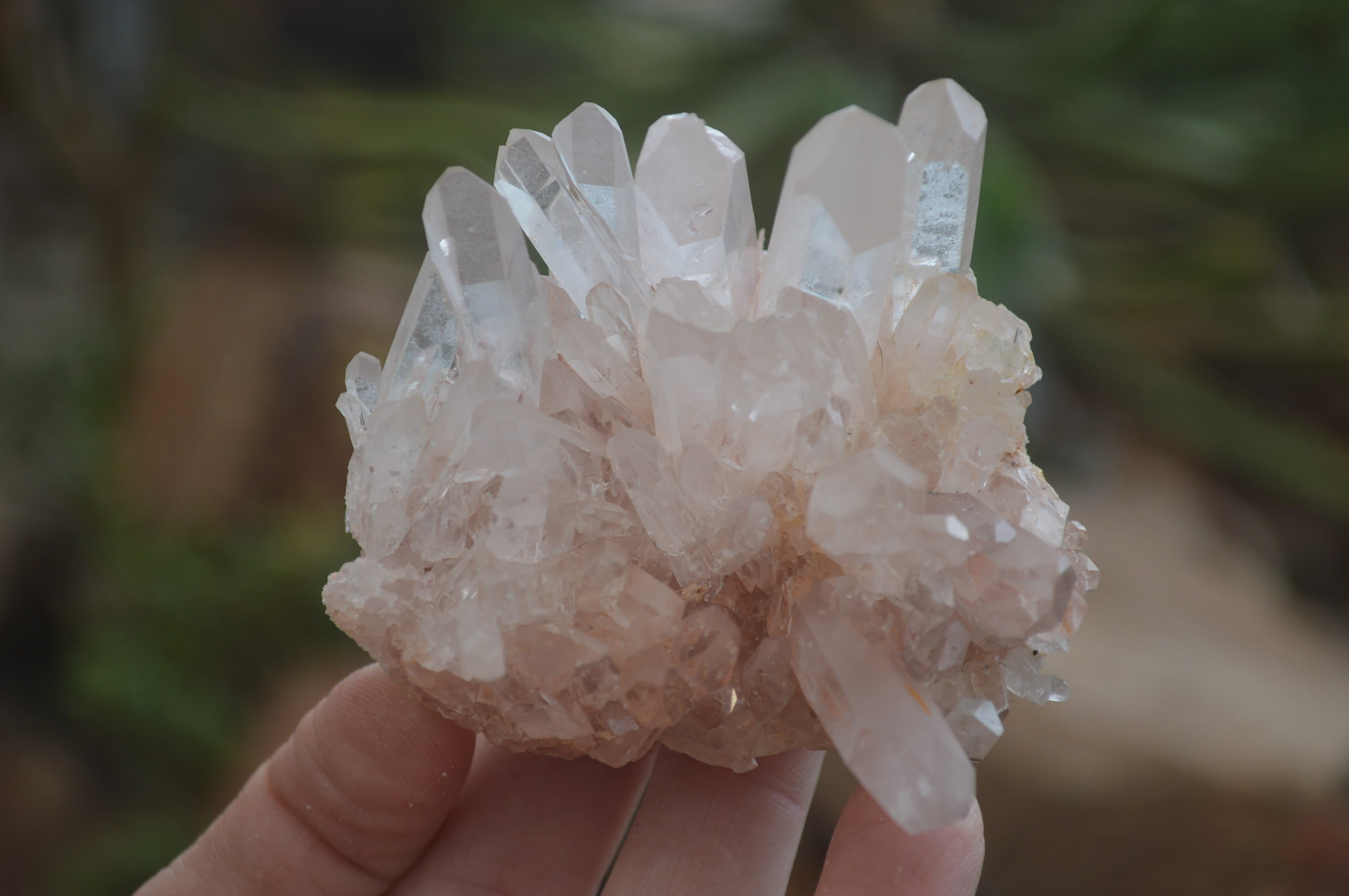 Natural Clear Quartz Crystal Clusters x 12 From Madagascar - Toprock Gemstones and Minerals 