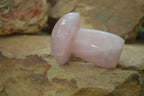 Polished Rose Quartz Mushrooms x 4 From Madagascar - Toprock Gemstones and Minerals 
