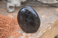 Polished Black Tourmaline Standing Free Forms x 3 From Madagascar - Toprock Gemstones and Minerals 