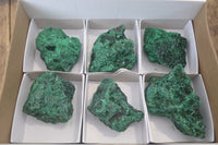 Natural Silky Malachite Specimens x 6 From Kasompe, Congo - Toprock Gemstones and Minerals 