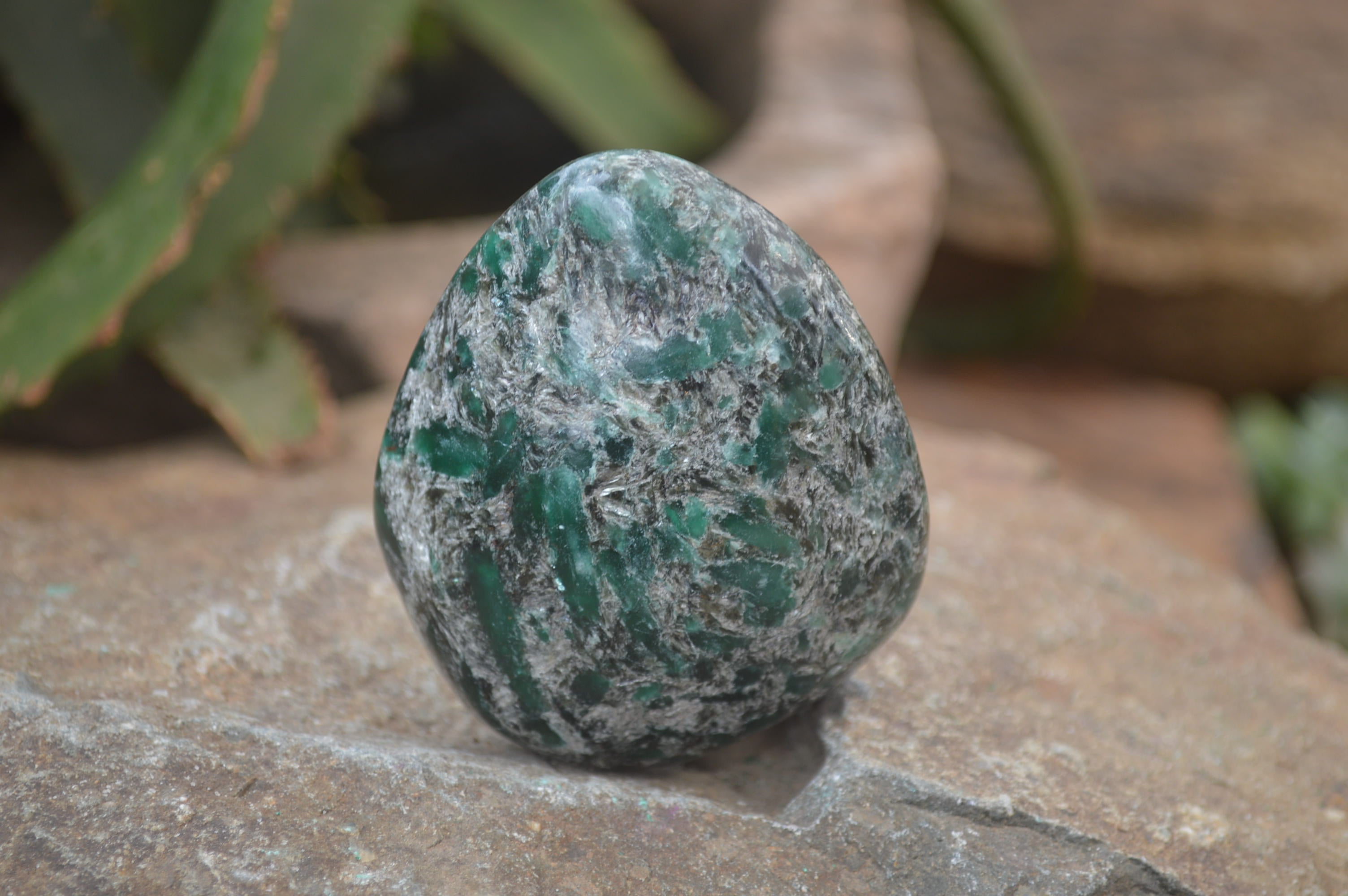 Polished Rare Emerald Mica In Matrix Free Forms x 6 From Mutoko, Zimbabwe - Toprock Gemstones and Minerals 