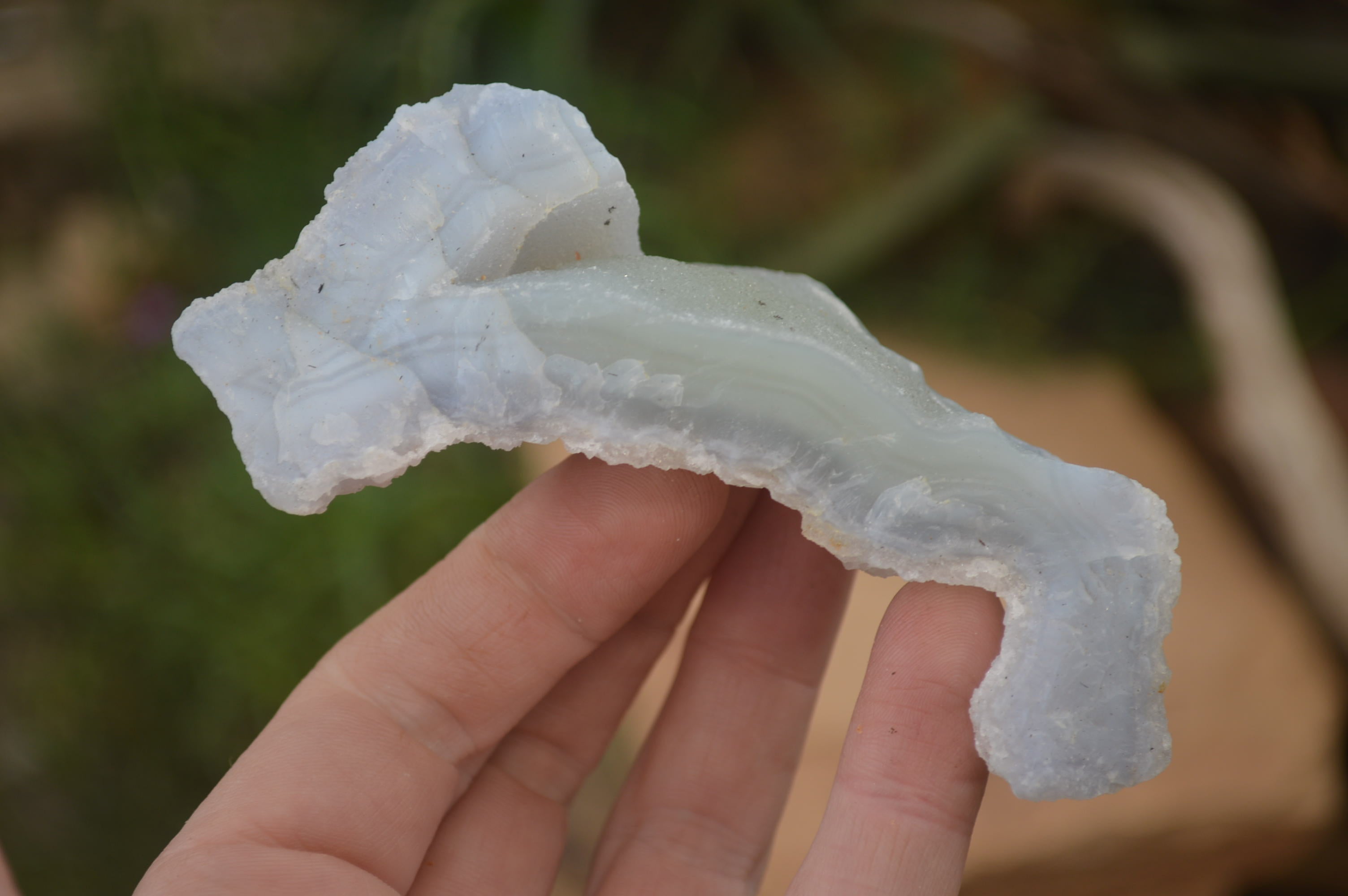 Natural Etched Blue Chalcedony Specimens x 12 From Nsanje, Malawi - Toprock Gemstones and Minerals 