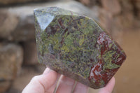 Polished Dragon Bloodstone Points x 2 From South Africa - Toprock Gemstones and Minerals 