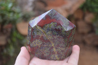 Polished Dragon Bloodstone Points x 2 From South Africa - Toprock Gemstones and Minerals 