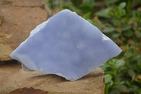 Natural Crystalline Blue Lace Agate Plates x 2 From Namibia - Toprock Gemstones and Minerals 
