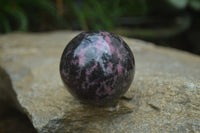 Polished Rhodonite Spheres x 4 From Ambindavato, Madagascar - Toprock Gemstones and Minerals 