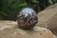 Polished Rhodonite Spheres x 4 From Ambindavato, Madagascar - Toprock Gemstones and Minerals 