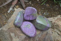 Polished Stichtite Free Forms x 4 From Barberton, South Africa - Toprock Gemstones and Minerals 