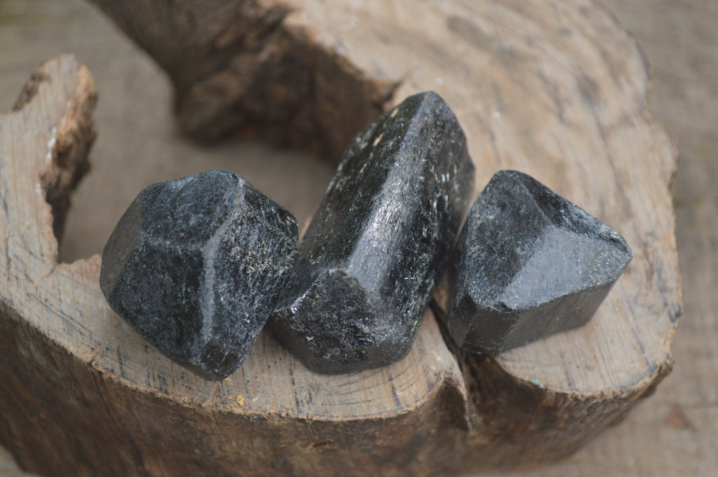 Natural Alluvial Schorl Black Tourmaline Crystals x 35 From Zimbabwe - Toprock Gemstones and Minerals 