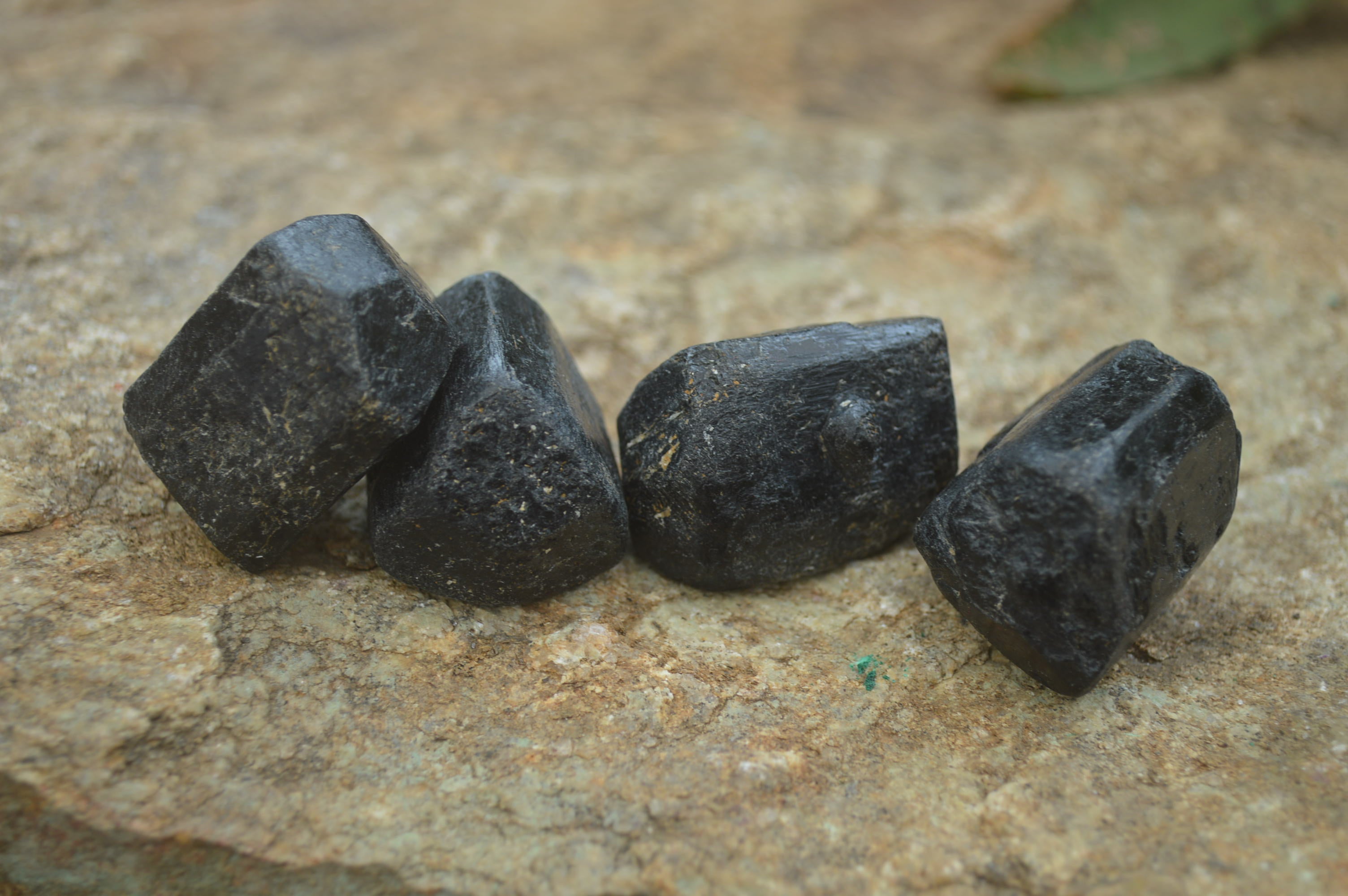 Natural Alluvial Schorl Black Tourmaline Crystals x 35 From Zimbabwe - Toprock Gemstones and Minerals 