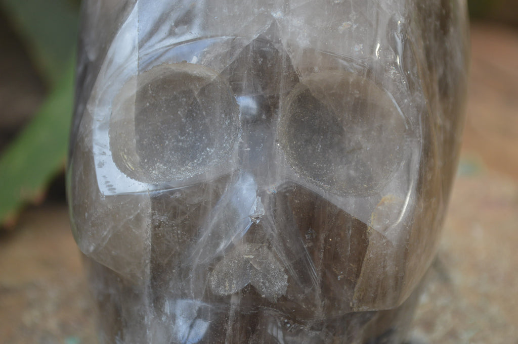 Polished Smokey Quartz Skull Carving x 1 From Madagascar - Toprock Gemstones and Minerals 