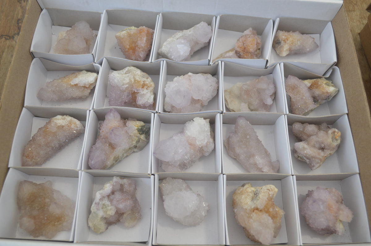 Natural Amethyst Spirit Quartz Clusters x 20 From Boekenhouthoek, South Africa - Toprock Gemstones and Minerals 