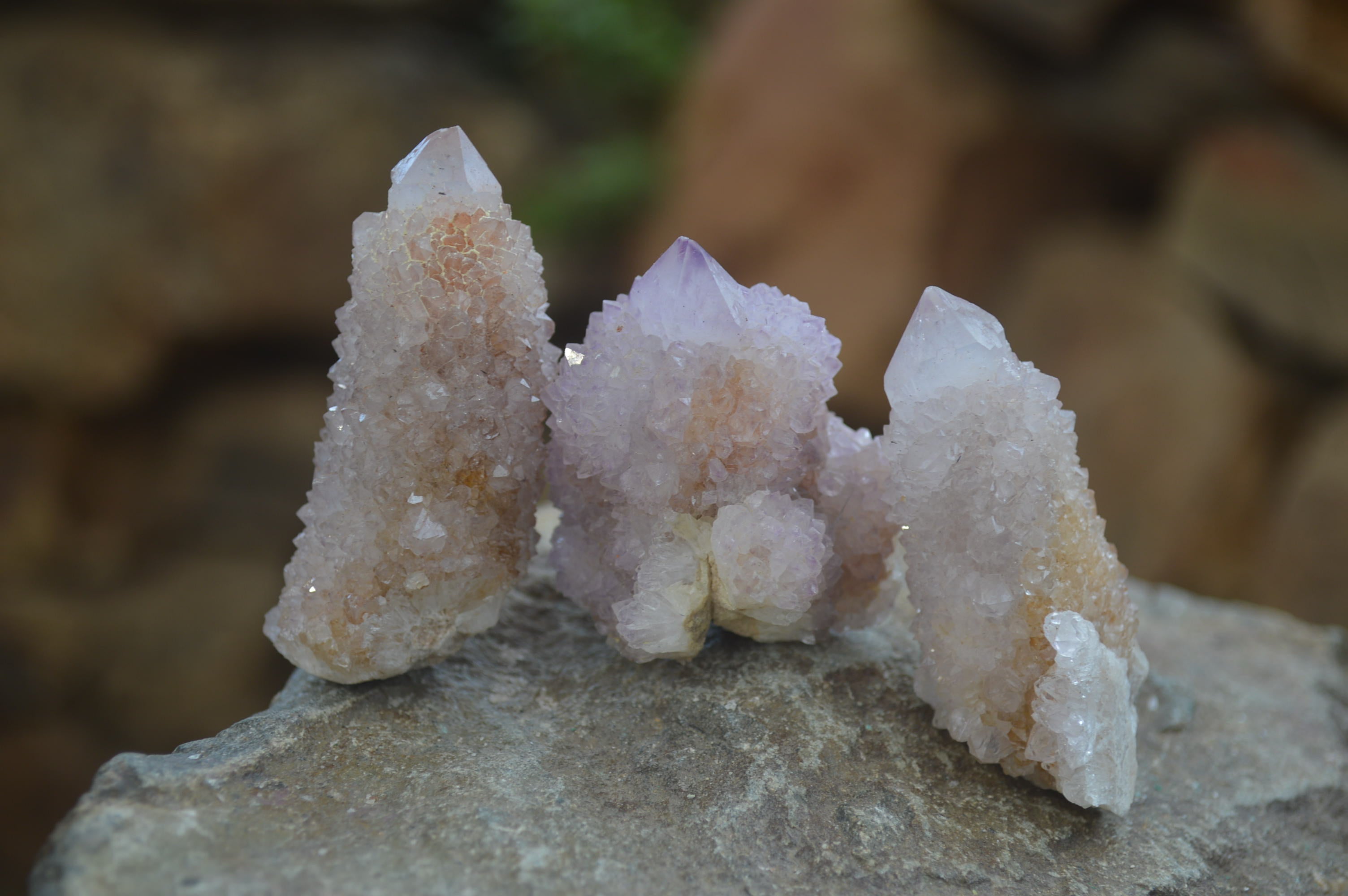 Natural Amethyst Spirit Quartz Clusters x 20 From Boekenhouthoek, South Africa - Toprock Gemstones and Minerals 