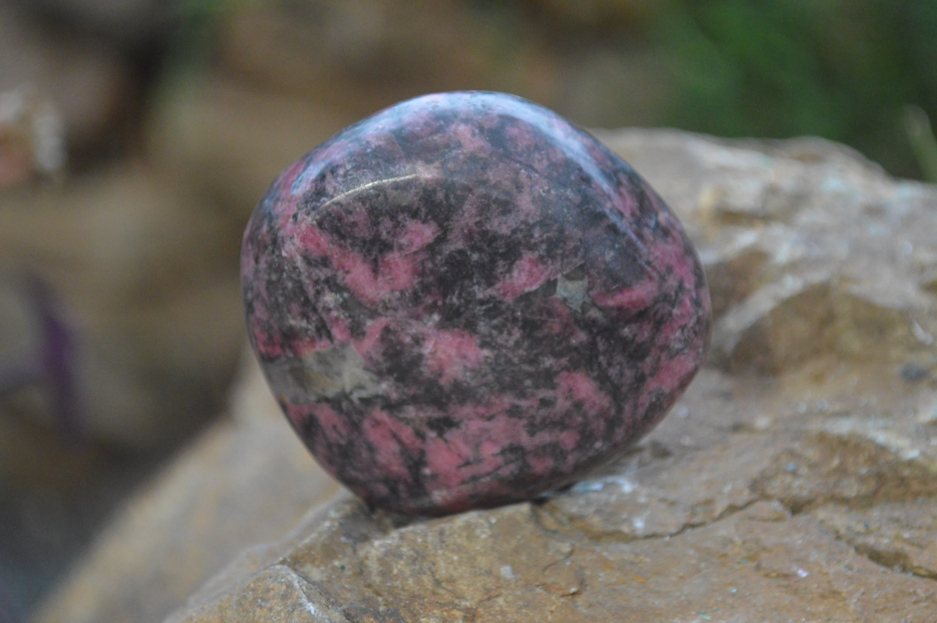 Polished Rhodonite Free Forms x 6 From Zimbabwe - Toprock Gemstones and Minerals 