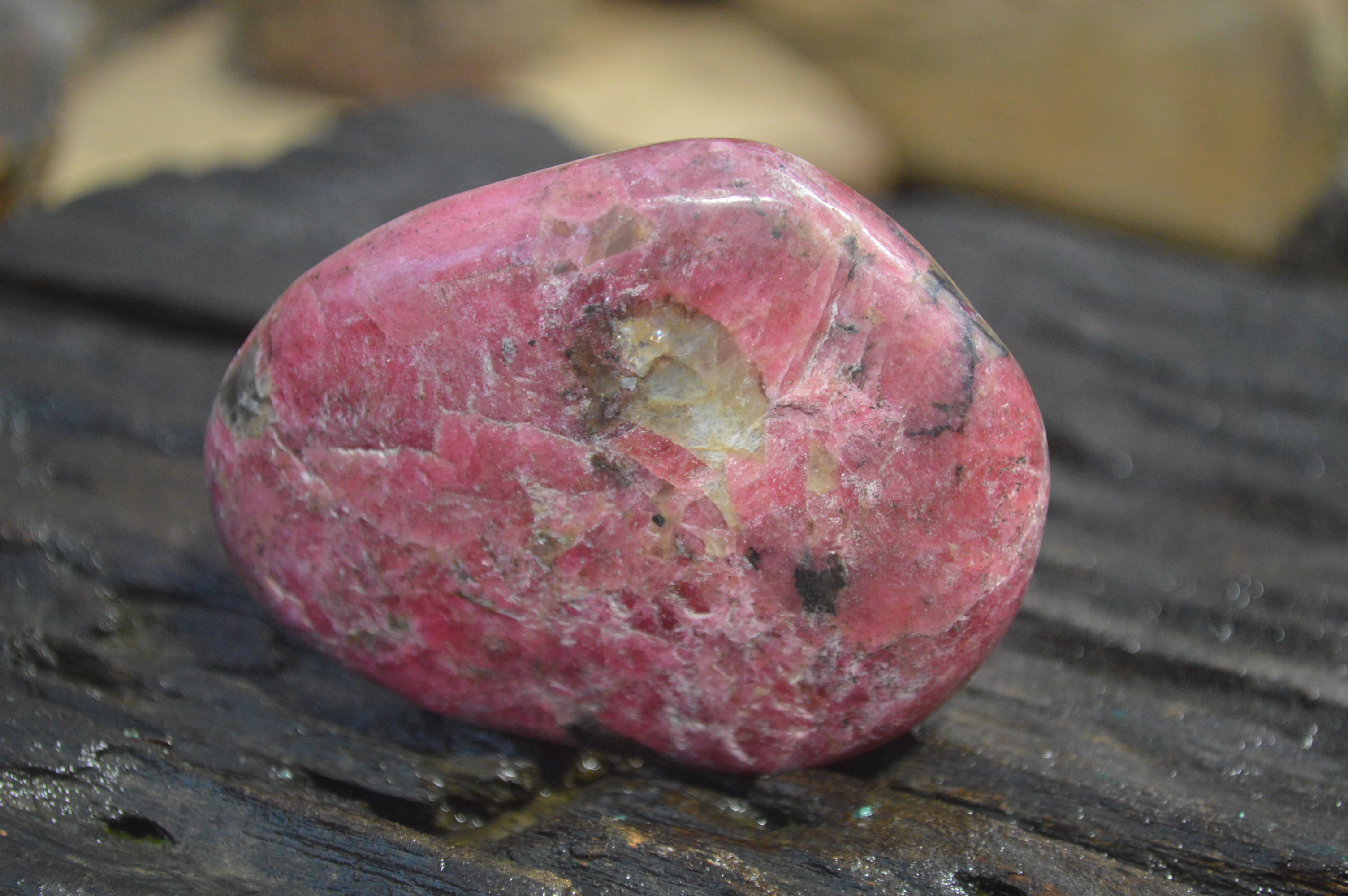 Polished Rhodonite Free Forms x 6 From Zimbabwe - Toprock Gemstones and Minerals 