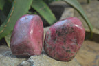 Polished Rhodonite Free Forms x 6 From Zimbabwe - Toprock Gemstones and Minerals 