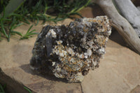Natural Smokey Morion Crystal with Aegirine and Cluster with Orthoclase x 2 From Zomba, Malawi - Toprock Gemstones and Minerals 