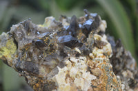 Natural Smokey Morion Crystal with Aegirine and Cluster with Orthoclase x 2 From Zomba, Malawi - Toprock Gemstones and Minerals 