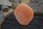 Polished Orange Twist Calcite Leaf Sculpture x 1 From Maevantanana, Madagascar - Toprock Gemstones and Minerals 