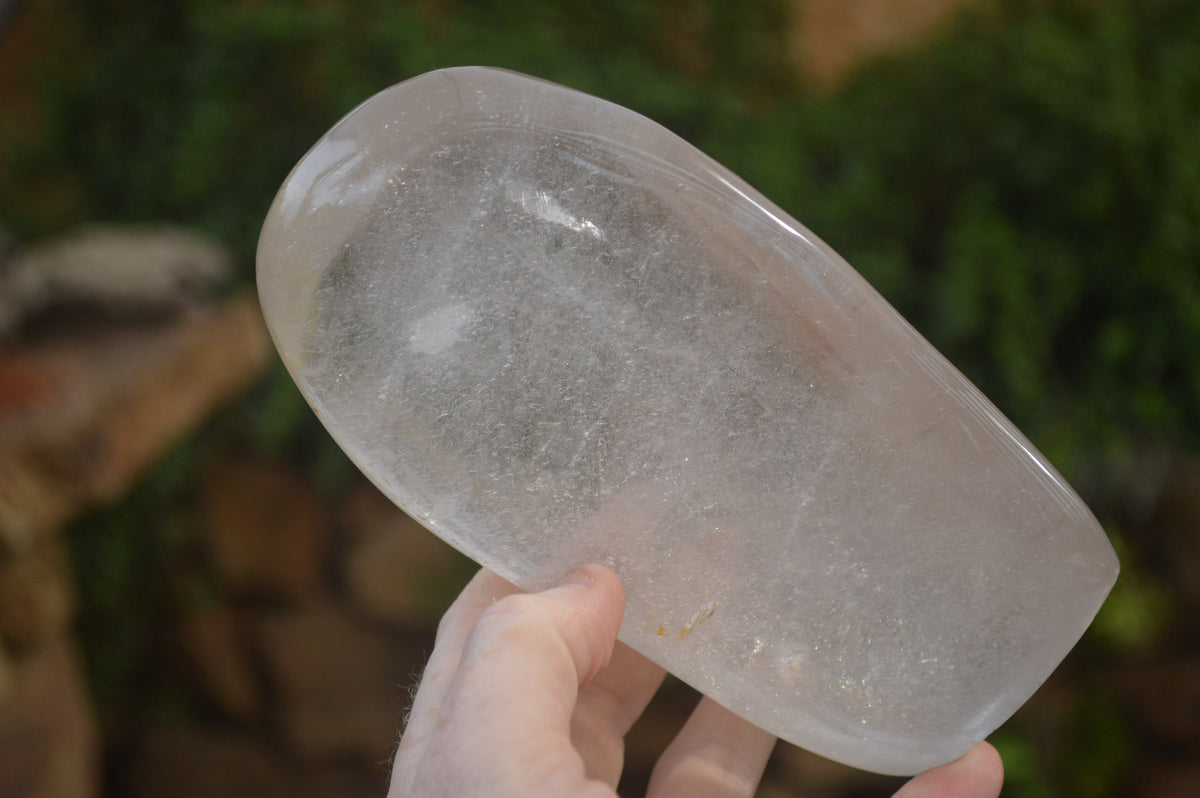 Polished Rock Crystal Quartz Standing Free Forms x 2 from Madagascar - Toprock Gemstones and Minerals 