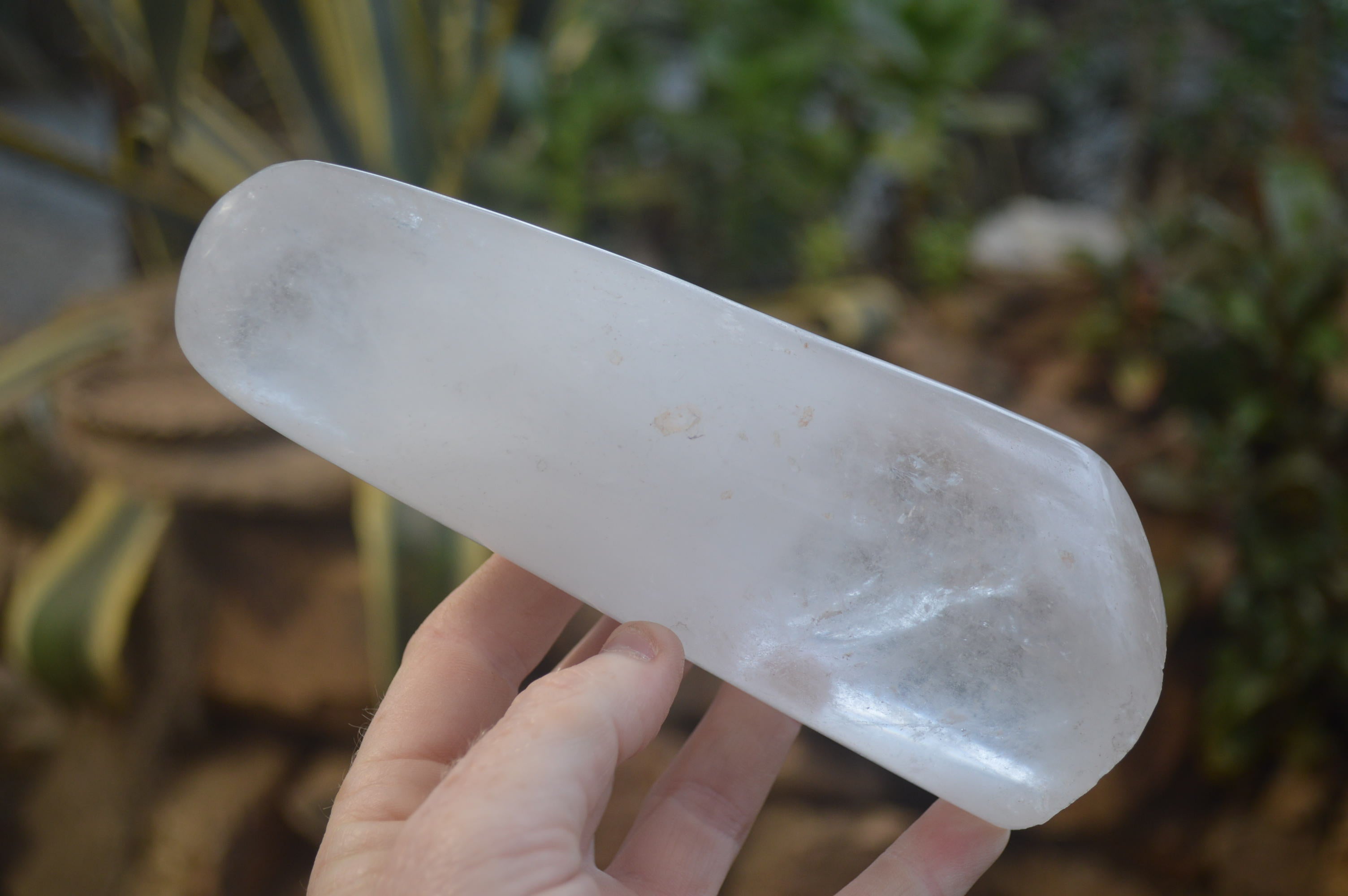 Polished Rock Crystal Quartz Standing Free Forms x 2 from Madagascar - Toprock Gemstones and Minerals 