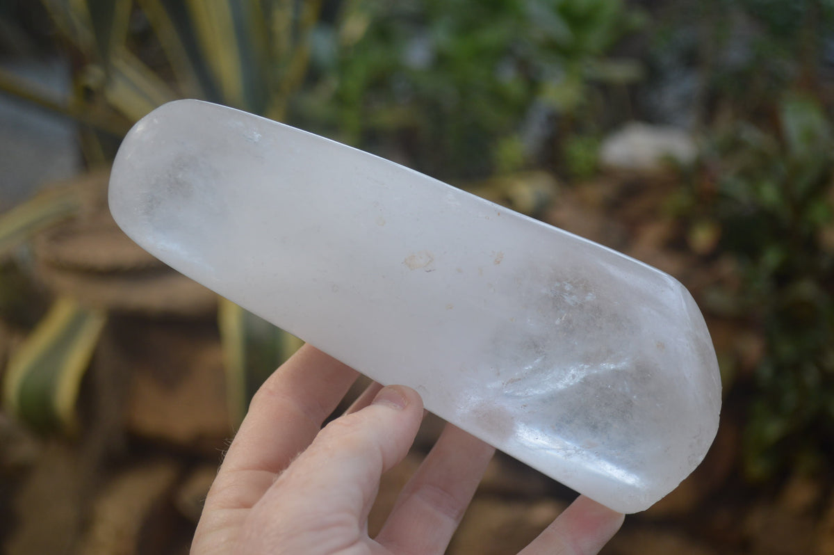 Polished Rock Crystal Quartz Standing Free Forms x 2 from Madagascar - Toprock Gemstones and Minerals 