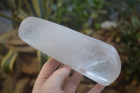 Polished Rock Crystal Quartz Standing Free Forms x 2 from Madagascar - Toprock Gemstones and Minerals 