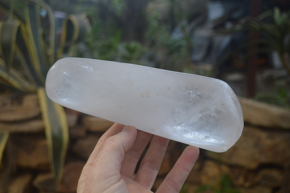 Polished Rock Crystal Quartz Standing Free Forms x 2 from Madagascar - Toprock Gemstones and Minerals 