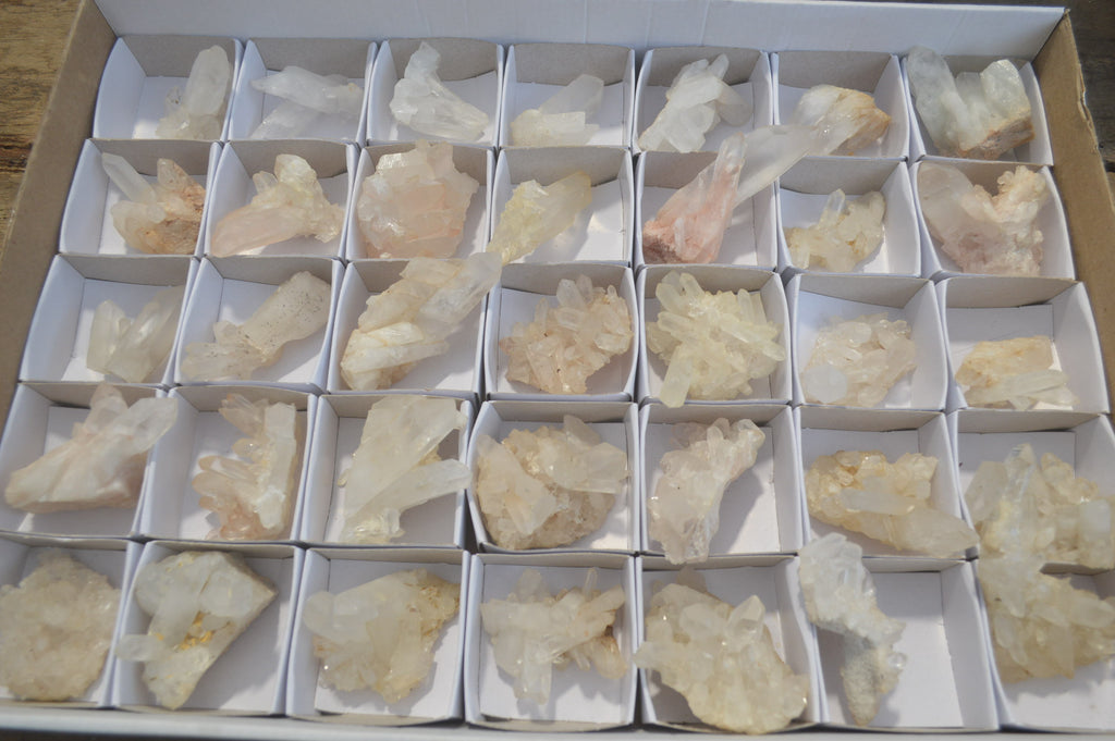 Natural Small Quartz Clusters x 35 From Madagascar - Toprock Gemstones and Minerals 