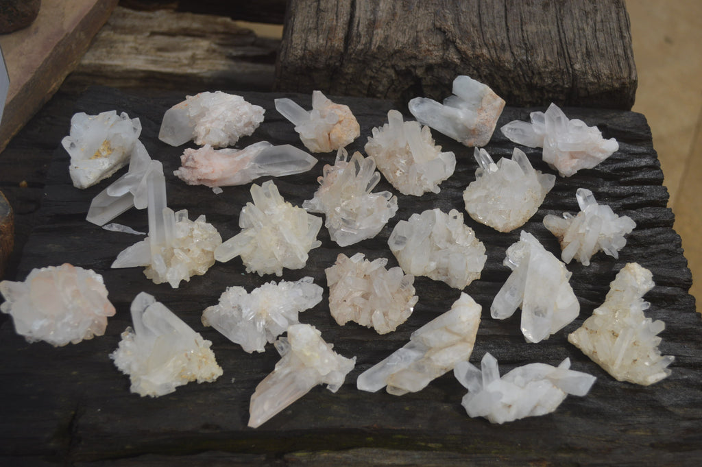 Natural Small Quartz Clusters x 35 From Madagascar - Toprock Gemstones and Minerals 