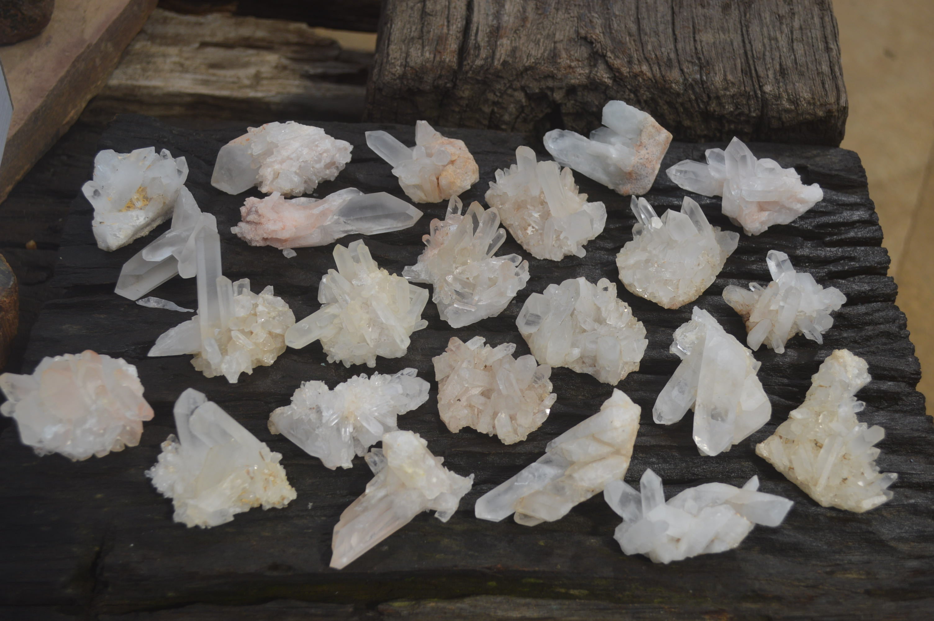 Natural Small Quartz Clusters x 35 From Madagascar - Toprock Gemstones and Minerals 